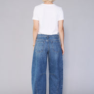 Amal Stacked Barrel Jean