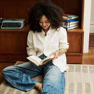 Amal Stacked Barrel Jean